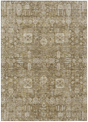 HomeRoots 10' X 14' Beige Oriental Washable Indoor Outdoor Area Rug