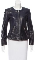 Thumbnail for your product : Theyskens' Theory Collarless Leather Jacket w/ Tags
