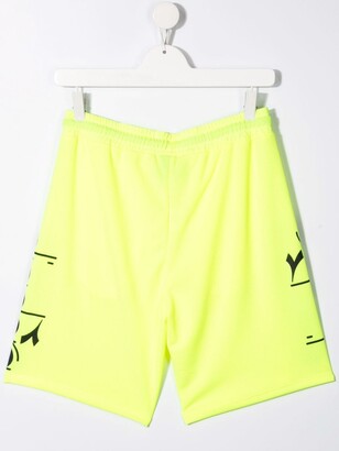 Diadora Junior TEEN logo-print drawstring-waist swim shorts