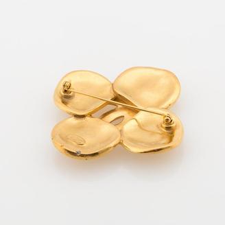 Chanel CC Logo Gold Brooch (Pre Owned)