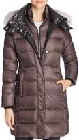 Thumbnail for your product : Andrew Marc Skylar Fox Fur-Trim Long Down Coat