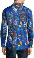 Thumbnail for your product : Robert Graham Limited Edition Floral Print Sport Shirt, Blue