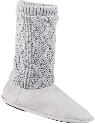 Isotoner Sweater Knit Bootie Slippers 360 Memory Foam