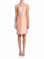Thumbnail for your product : Kay Unger Beaded Illusion-Neckline Sheath Dress
