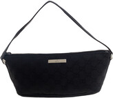 Thumbnail for your product : Gucci Black GG Canvas And Leather Boat Pochette Bag