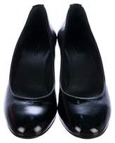 Thumbnail for your product : Gucci Patent Leather Round-Toe Wedges