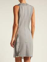 Thumbnail for your product : Paco Rabanne Mesh Round Neck Mini Dress - Womens - Silver