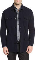 Thumbnail for your product : Ermenegildo Zegna Wool/Cashmere-Blend Jersey Field Jacket, Navy