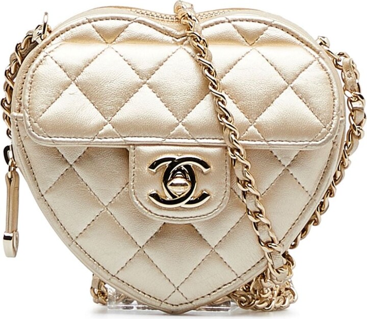 Chanel Chanel Green Caviar Leather Mini Shoulder Case Bag Gold CC