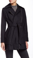 Thumbnail for your product : GUESS Asymmetrical Zip Wool Blend Coat