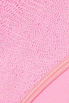 Thumbnail for your product : Hunza G Net Sustain Carmen Seersucker Bikini - Bright pink