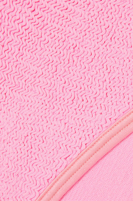 Hunza G Net Sustain Carmen Seersucker Bikini - Bright pink