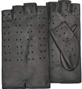 Thumbnail for your product : Forzieri Women's Black Perforated Fingerless Leather Gloves