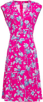 Thumbnail for your product : Carolina Herrera Pleated Floral-print Stretch-cotton Poplin Dress