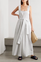 Thumbnail for your product : KING & TUCKFIELD Belted Striped Linen Jumpsuit