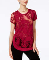 Thumbnail for your product : Bar III Burnout Lace T-Shirt, Created for Macy's