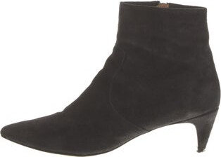 Isabel Marant Suede Ankle Boots Black Pointed-Toes Concealed Zip Closure at Sides Includes Dust Bag | Isabel Marant Suede Boots in Black, Women's FR 40 | 9