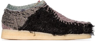 By Walid Connie patchwork lace-up shoes