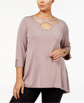 Thumbnail for your product : Belldini Size Grommet Crisscross Top