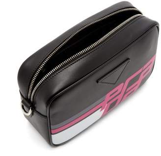 Prada Logo Print Cross Body Camera Bag - Womens - Black Pink