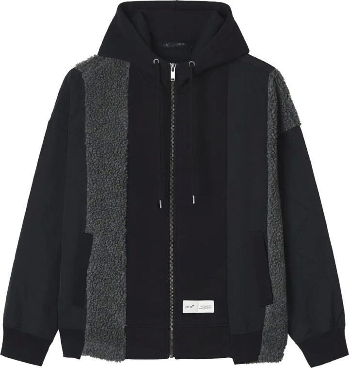 FIVE CM Fleece-Panelled Zip-Up Hoodie