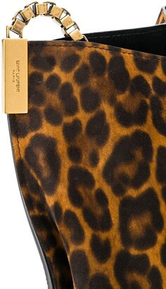Saint Laurent medium Suzanne leopard print tote bag