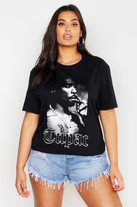 boohoo Plus Smoking Tupac Licensed T-Shirt