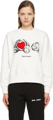 Palm Angels White Bear In Love Sweatshirt