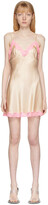 Thumbnail for your product : alexanderwang.t Beige & Pink Lace Slip Dress