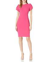 calvin klein pink dress with pearls