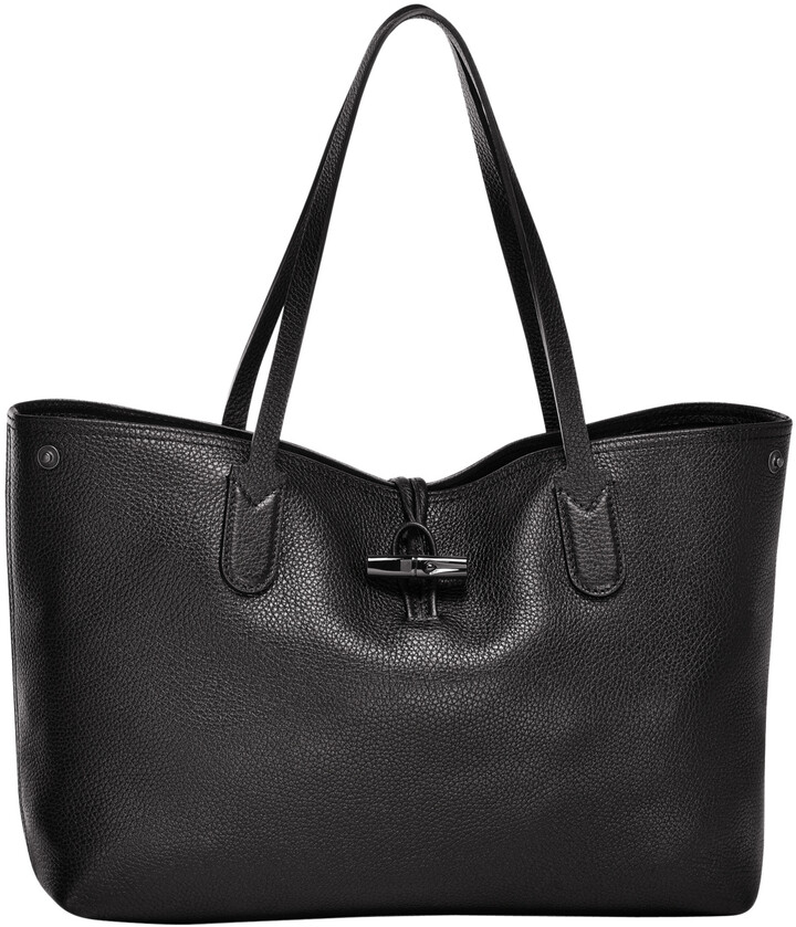 Longchamp Roseau Medium Leather Top-Handle Tote Bag with Shoulder Strap -  ShopStyle