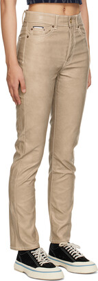 Eytys Taupe Solstice Faux-Leather Jeans