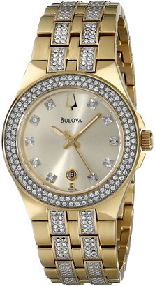 Bulova Women's 98M114 Crystal Stainless Steel Watch