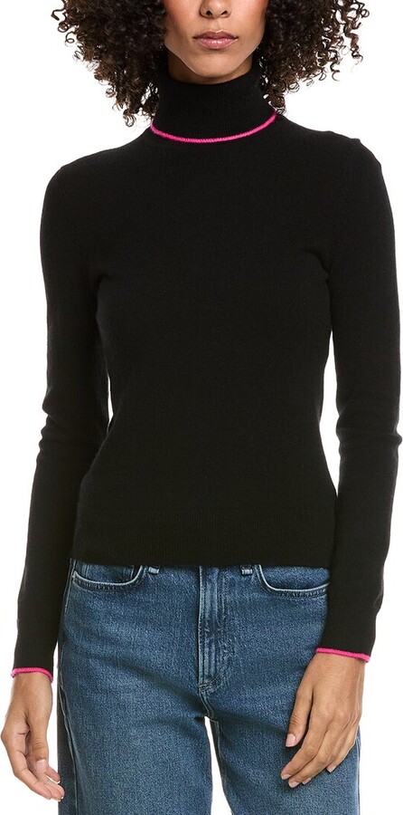 InCashmere Jersey Tipped Cashmere Sweater