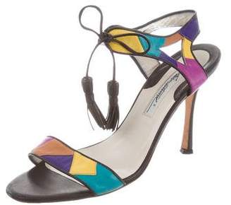 Brian Atwood Lace-Up Leather Sandals