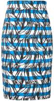 Thumbnail for your product : Prada banana print striped skirt