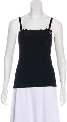 Blumarine Sleeveless Lace-Accented Top