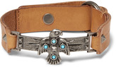Thumbnail for your product : Valentino Leather and Silver-Tone Bracelet