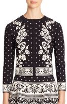 Thumbnail for your product : Alexander McQueen Floral Jacquard Knit Cardigan