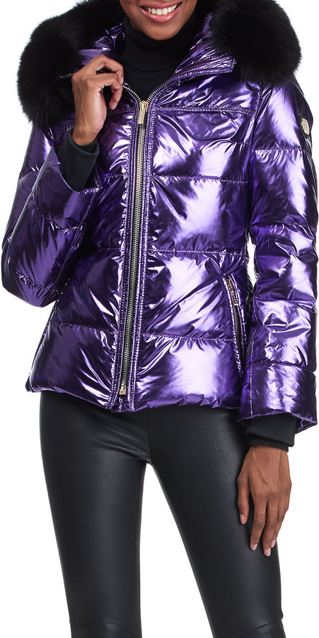 Gorski Metallic Apres-Ski Jacket With 