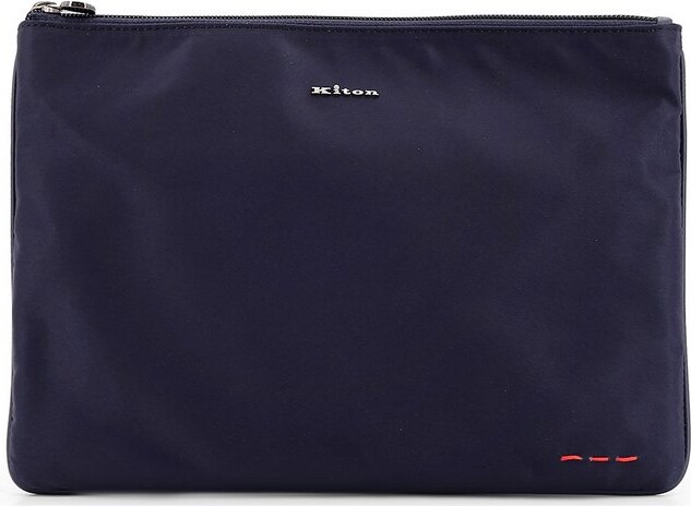 Kiton Logo Plaque Clutch Bag