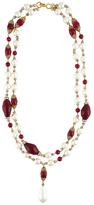 Occasion Chanel Vintage faux pearl sautoir drop necklace