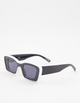 Thumbnail for your product : ASOS DESIGN chunky frame bevelled sunglasses in mono