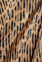 Thumbnail for your product : Alice + Olivia Harmony Asymmetric Leopard-print Burnout Crepe De Chine Midi Slip Dress