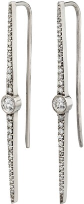 Sheryl Lowe Bezel Diamond Linear Spike Earrings