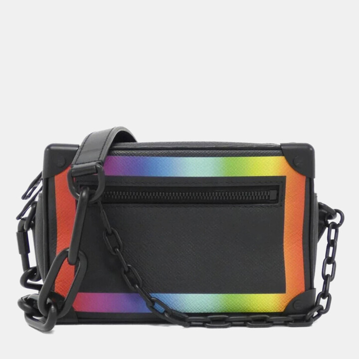 Louis Vuitton Soft Trunk Mini Rainbow Taiga Leather Shoulder Bag