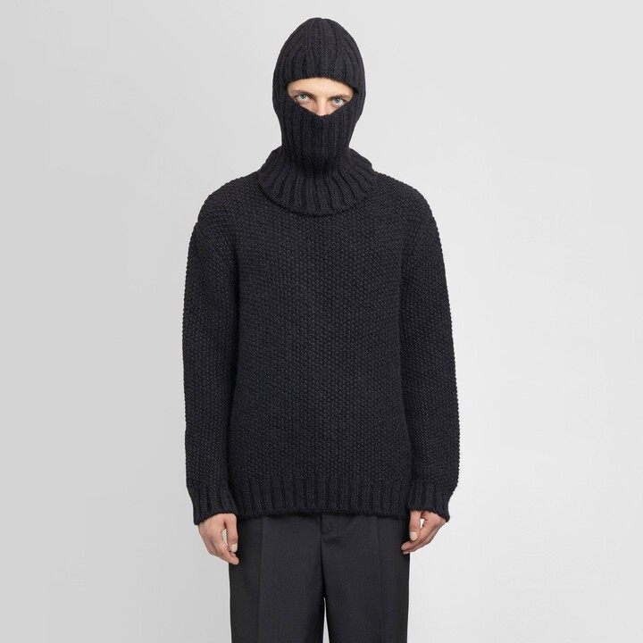 Givenchy Man Black Knitwear - ShopStyle Crewneck Sweaters