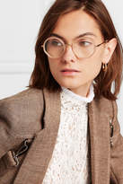 Thumbnail for your product : Chloé Tilda Round-frame Acetate And Gold-tone Optical Glasses