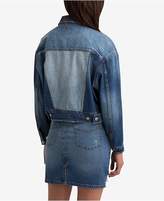 Thumbnail for your product : Jordache Suzanne Cotton Two-Tone Denim Jacket