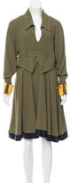 Thumbnail for your product : Fendi Belted V-Neck Dress